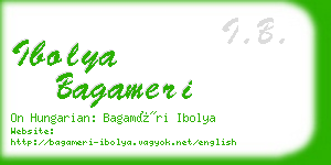 ibolya bagameri business card